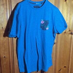 Free Planet Teal T-Shirt with Floral Accent